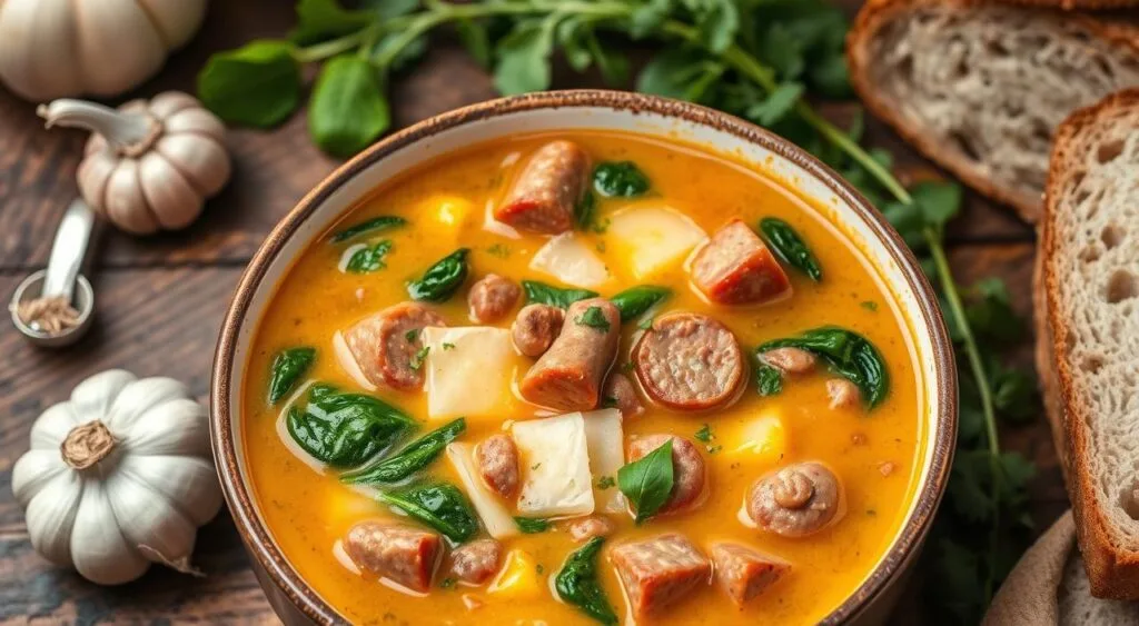 Creamy Parmesan Italian Sausage Soup Recipe