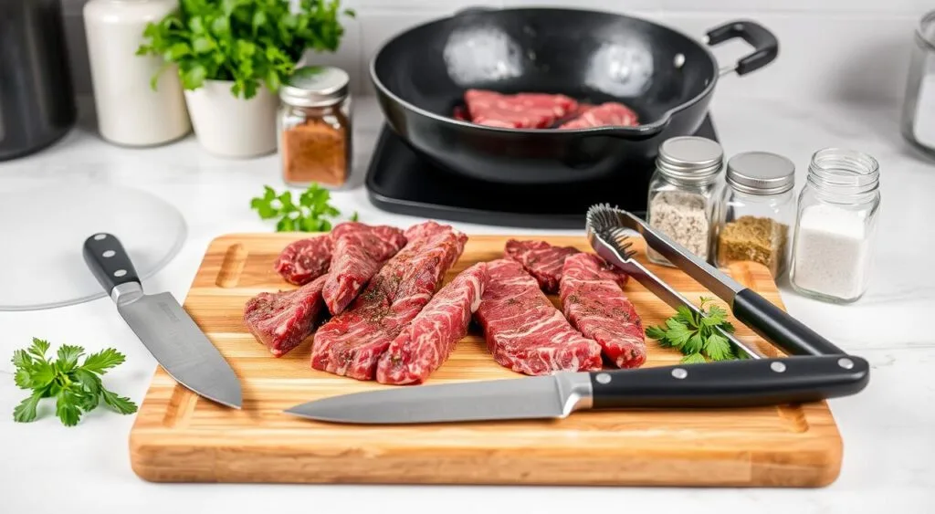 beef steak strips