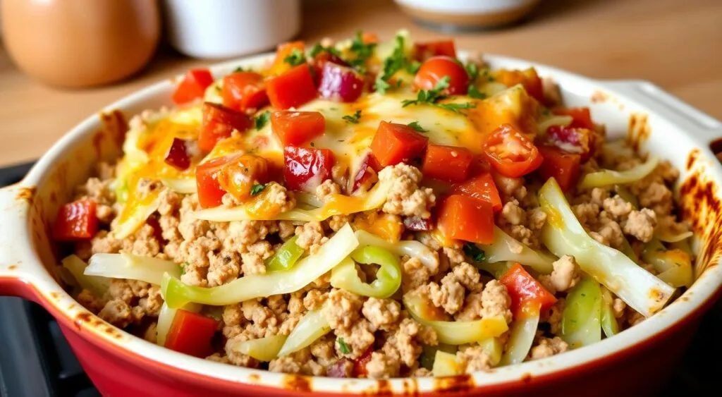 Ground Turkey Cabbage Casserole