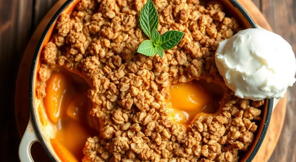 Homemade Peach Crumble