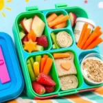 Colorful and fun Children's Lunch Box Ideas with healthy school meal options.