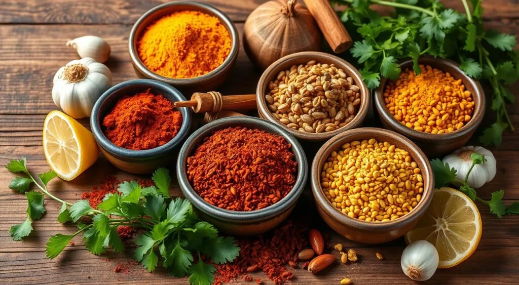 A steaming bowl of Moroccan chicken tagine with couscous, featuring a rich, spiced sauce and colorful vegetables