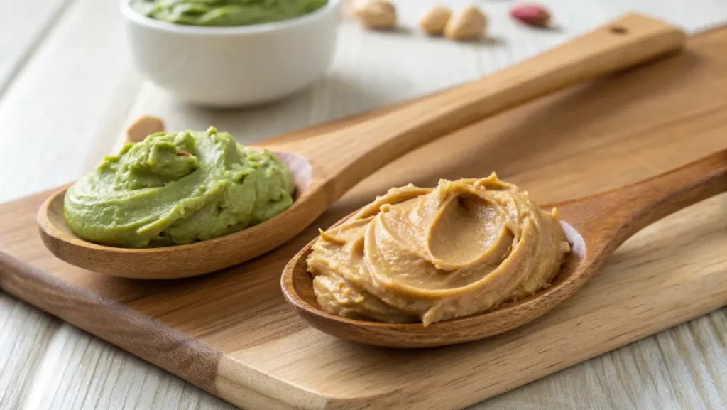 Pistachio butter vs peanut butter comparison